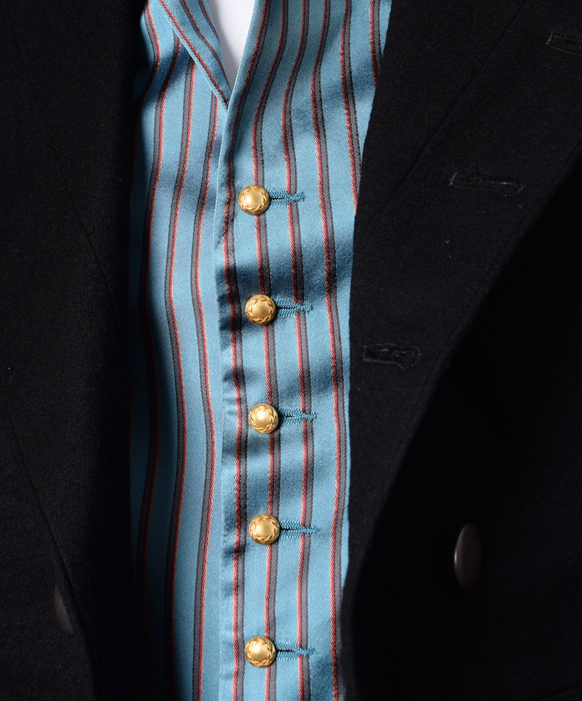 Limited Edition Turquoise/Wine Regency Stripe Waistcoat (WC1820U-TW)