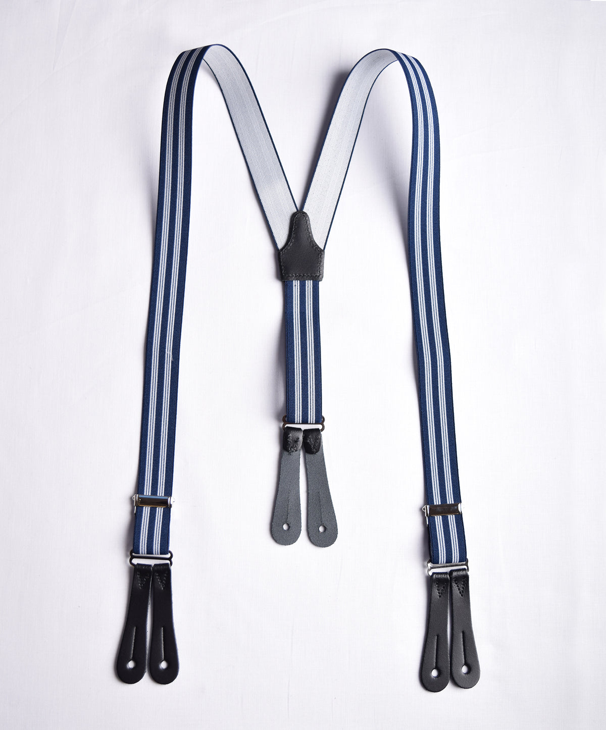 Childrens Braces (BR720) - Navy Fine Stripe