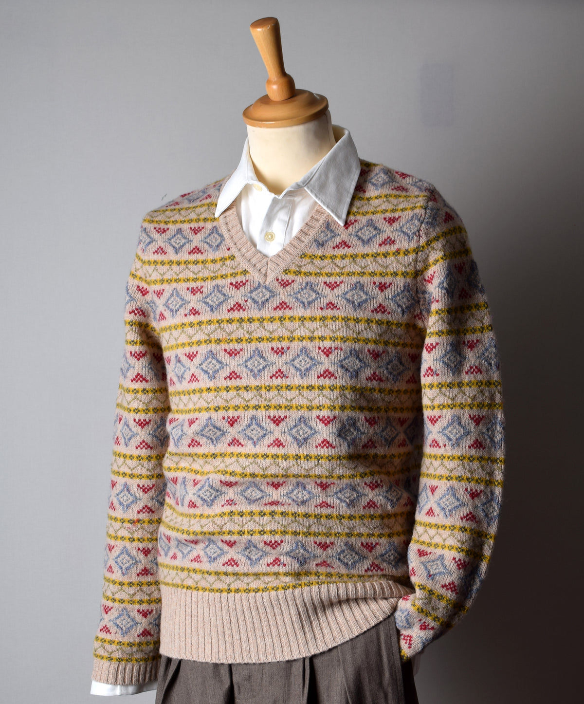 Peter Wool Fair Isle Jumper (KN171) - Front