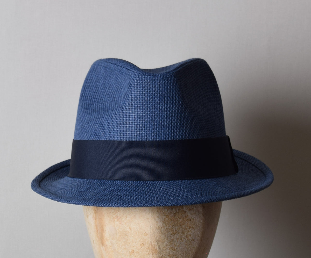Paperstraw Trilby (HA337) - Navy front