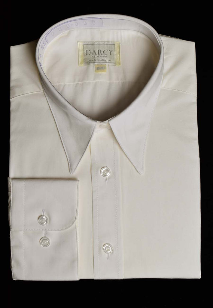 Plain Coloured Spearpoint Collar Shirt | Early C20th (SH190P) - Single Cuff