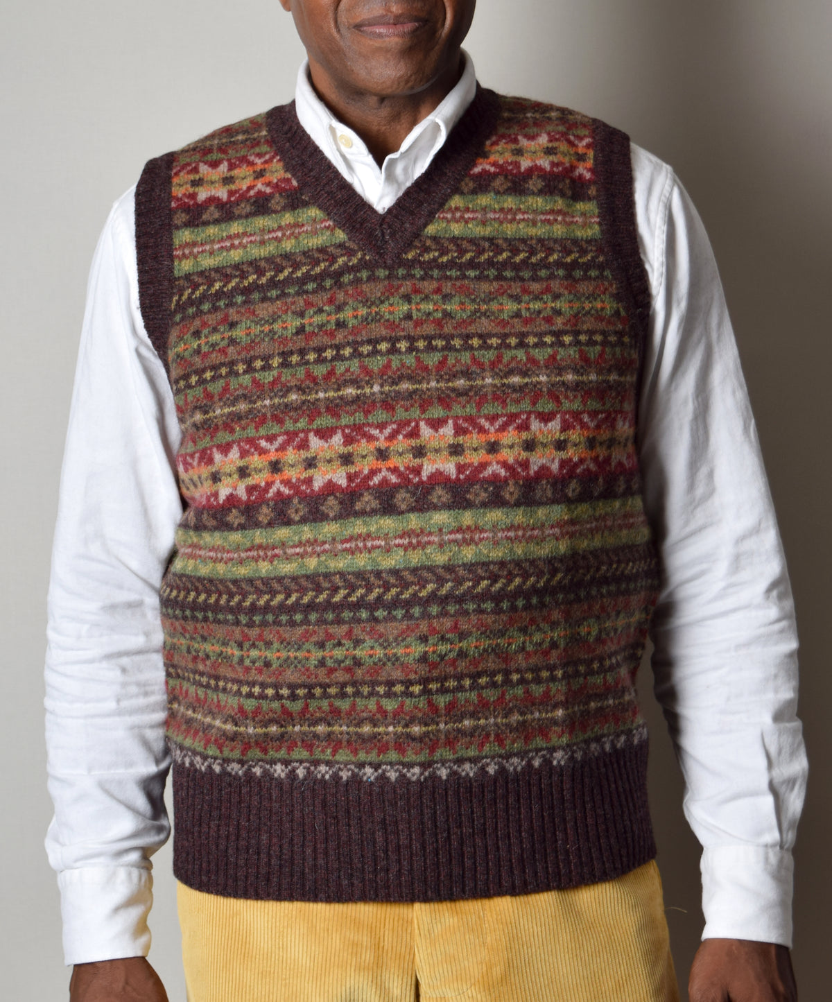 Turin Wool Fair Isle Slipover (KN131) - Front 1