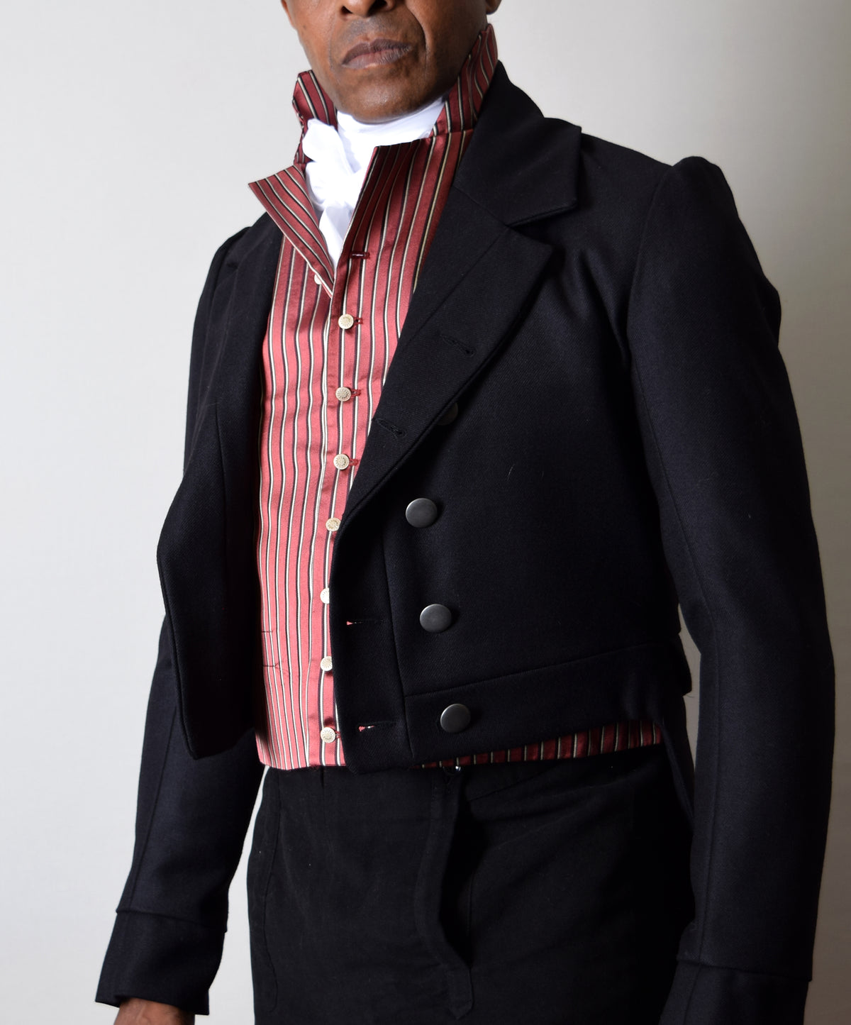 Limited Edition Red/Ivory Regency Stripe Waistcoat (WC1820U-RI)