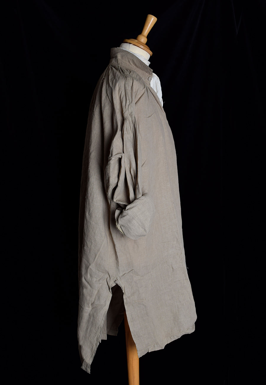 Broken Down C18th Linen Shirt (SH120B) | Dark Stone| Darcy Clothing