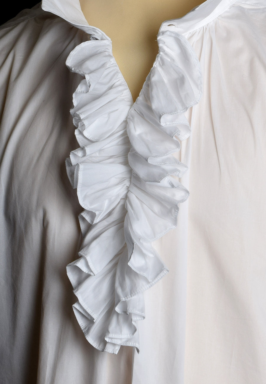 Square Cut Frilled Cotton Lawn Period Shirt (SH110)