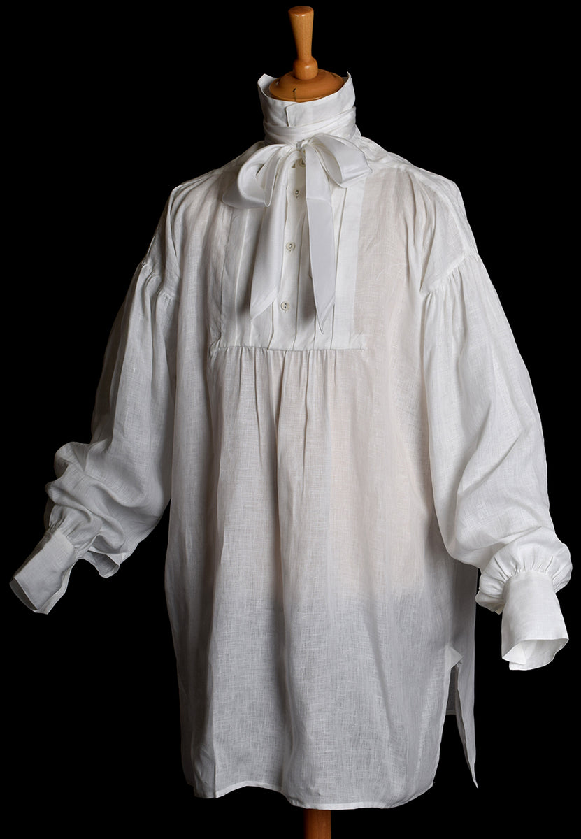 Linen Pleated Front Early Victorian Shirt (SH140) Darcy Clothing