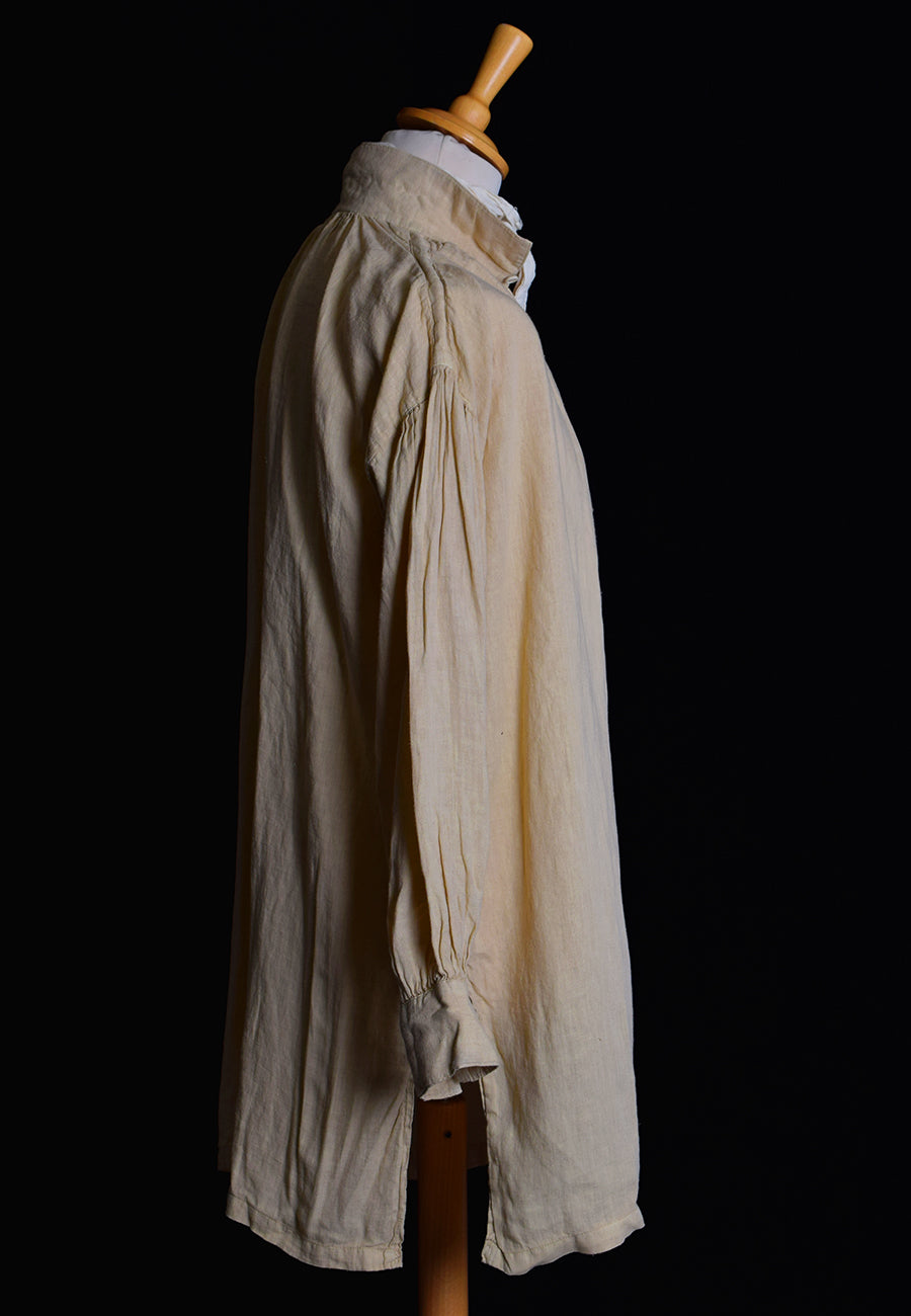Broken Down C18th Linen Shirt (SH120B) | Pale Stone | Darcy Clothing