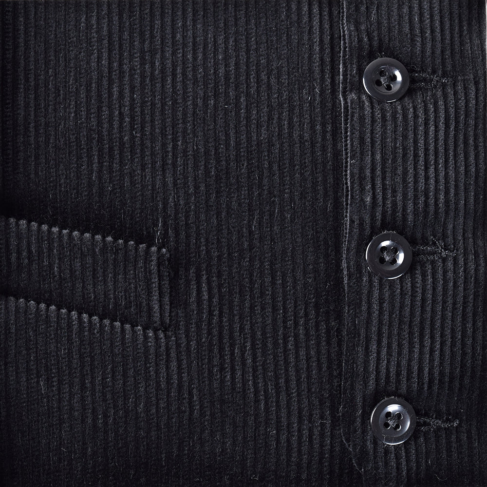 Cotton Corduroy Waistcoats (WC600) - Black