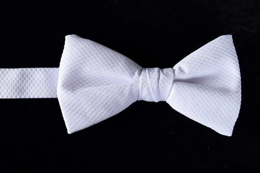 White Marcella Bow Ties - Ready Tied (CR540)