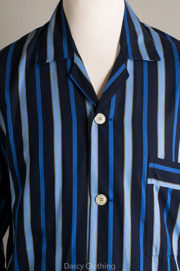 Noel Coward Pyjamas (NW421) - Light Blue/Navy