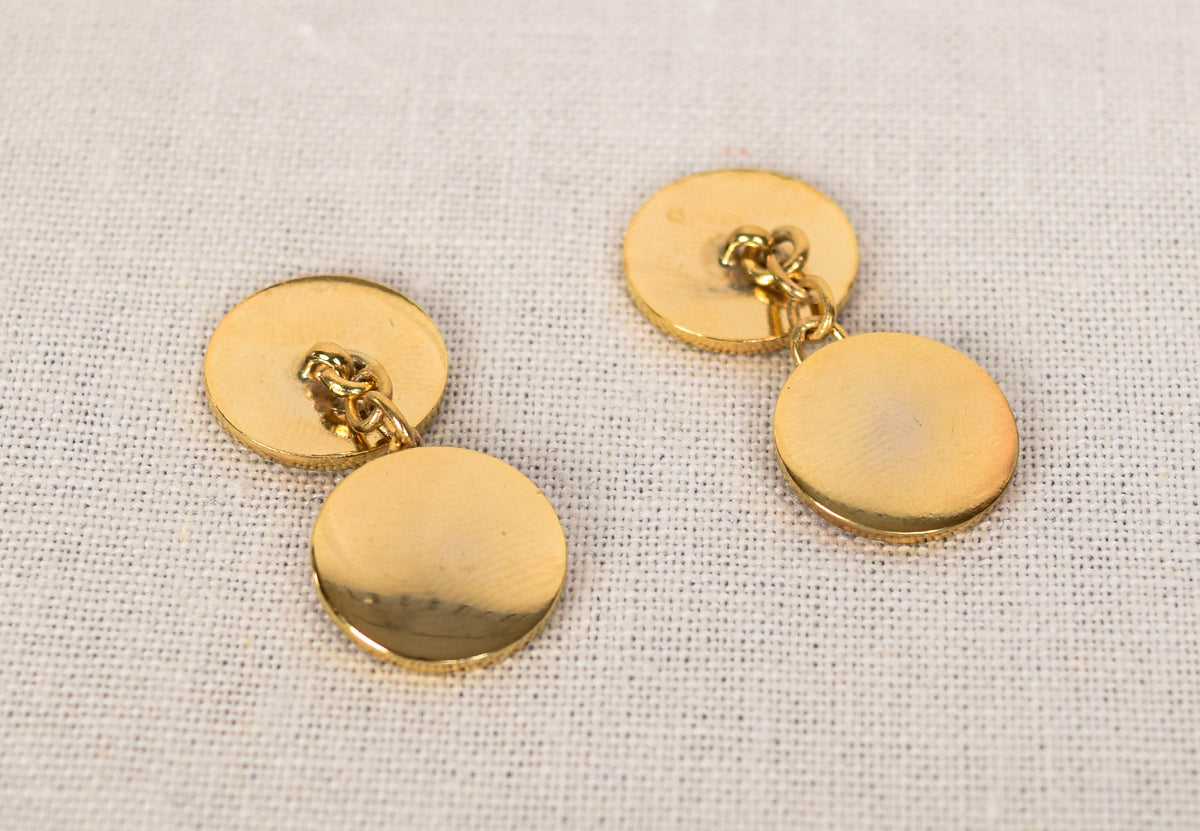 Cuff links (ST850) - Round / Gold