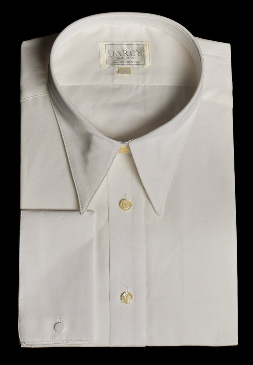Plain Coloured Spearpoint Collar Shirt | Early C20th (SH190P) - Double Darcy Clothing Plain Coloured Spearpoint Collar Shirt | Early C20th (SH190P) - Double Darcy Clothing