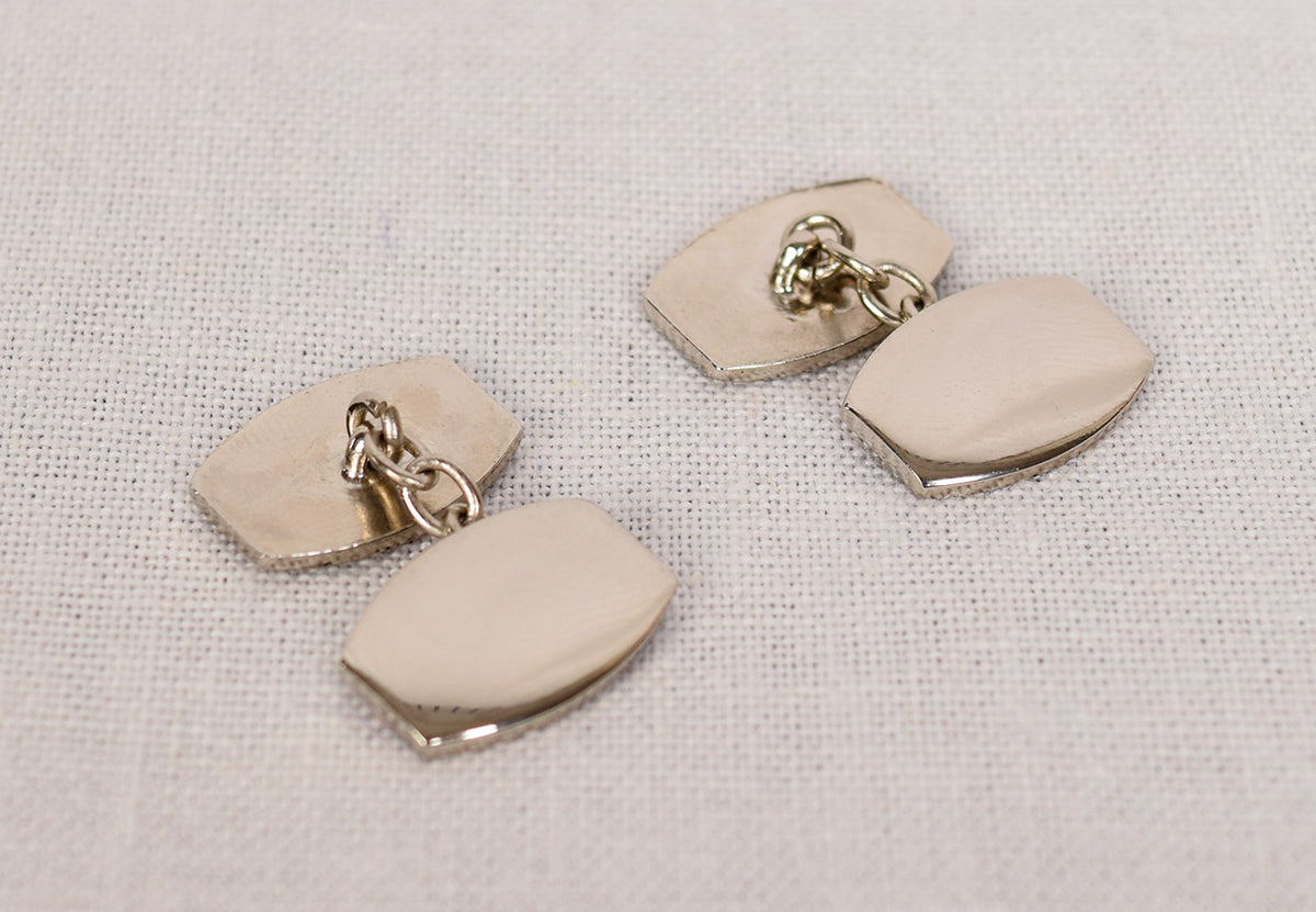 Cuff links (ST850) - Barrel / Nickel