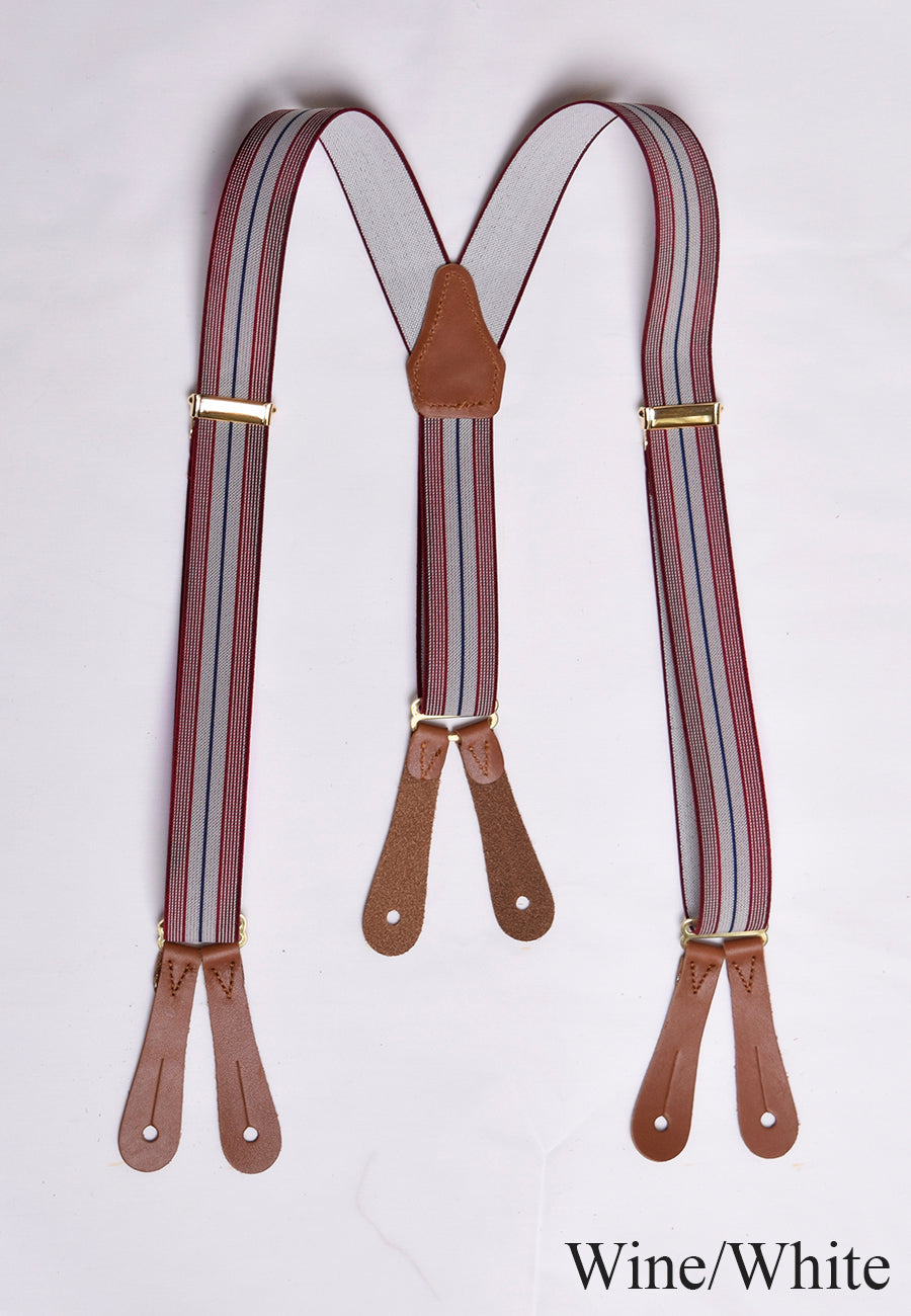 Childrens Braces (BR720) - Wine/White