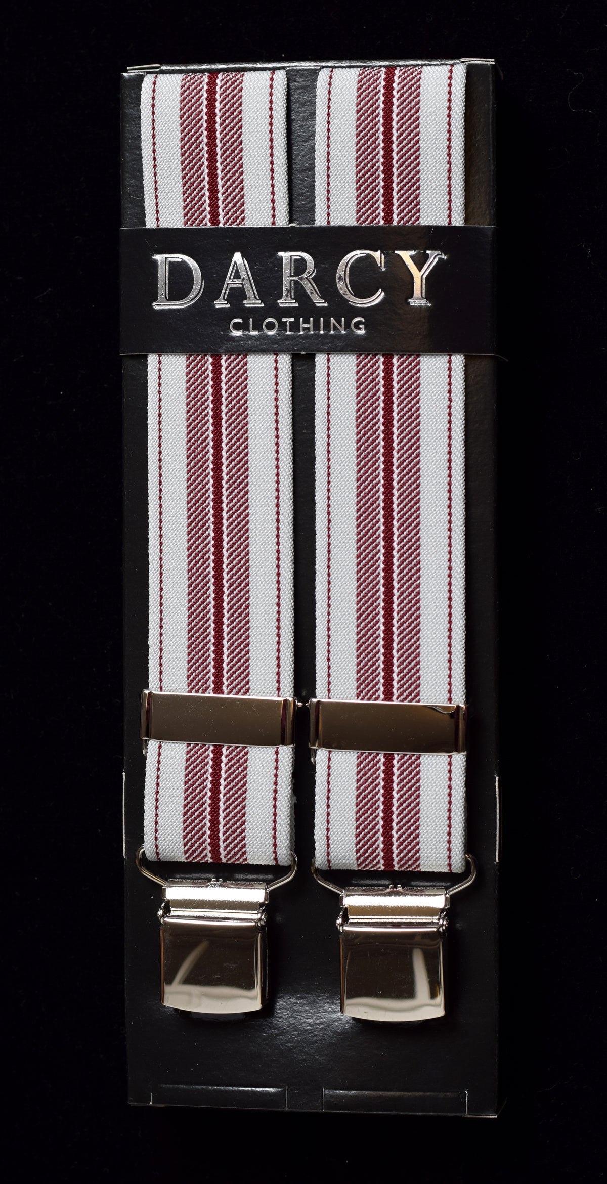 Working Men's Clip-on Braces (BR731) - Grey / Wine