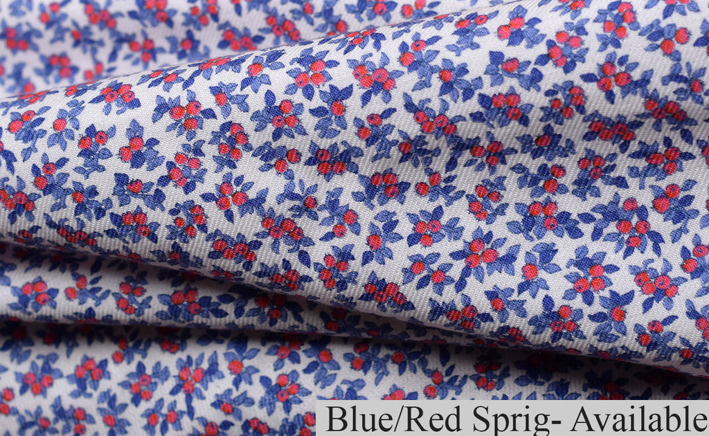 Vintage Liberty Print Ladies Dressing Gown (NW520) - Blue/Red Sprig