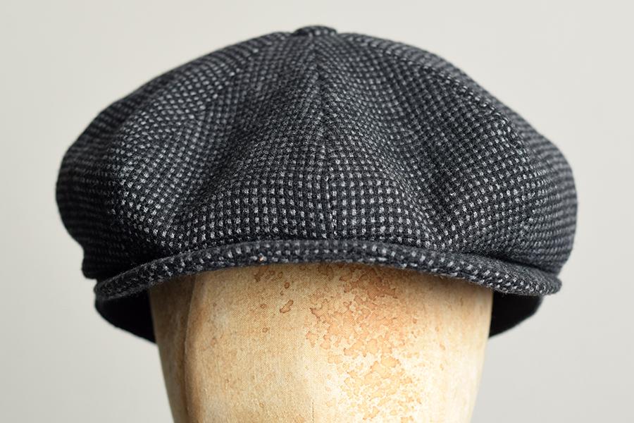 Standard Eight Piece Cap (HA137) - Dark Grey Birdseye