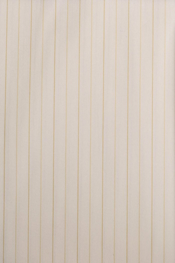 Replica Striped Fabric Neckband Tunic Shirt with Separate Collar (SH185) - Colour 63 - Cream/Gold Stripe