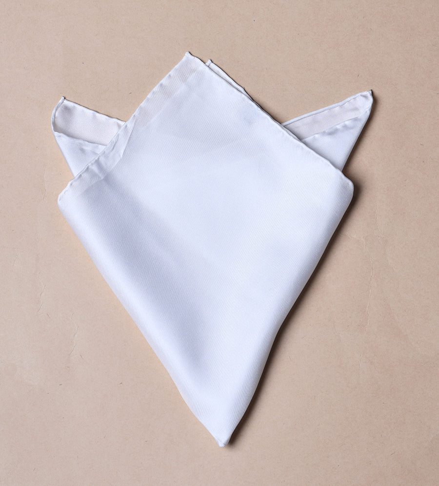 Plain Silk Handkerchiefs (HA98) - White