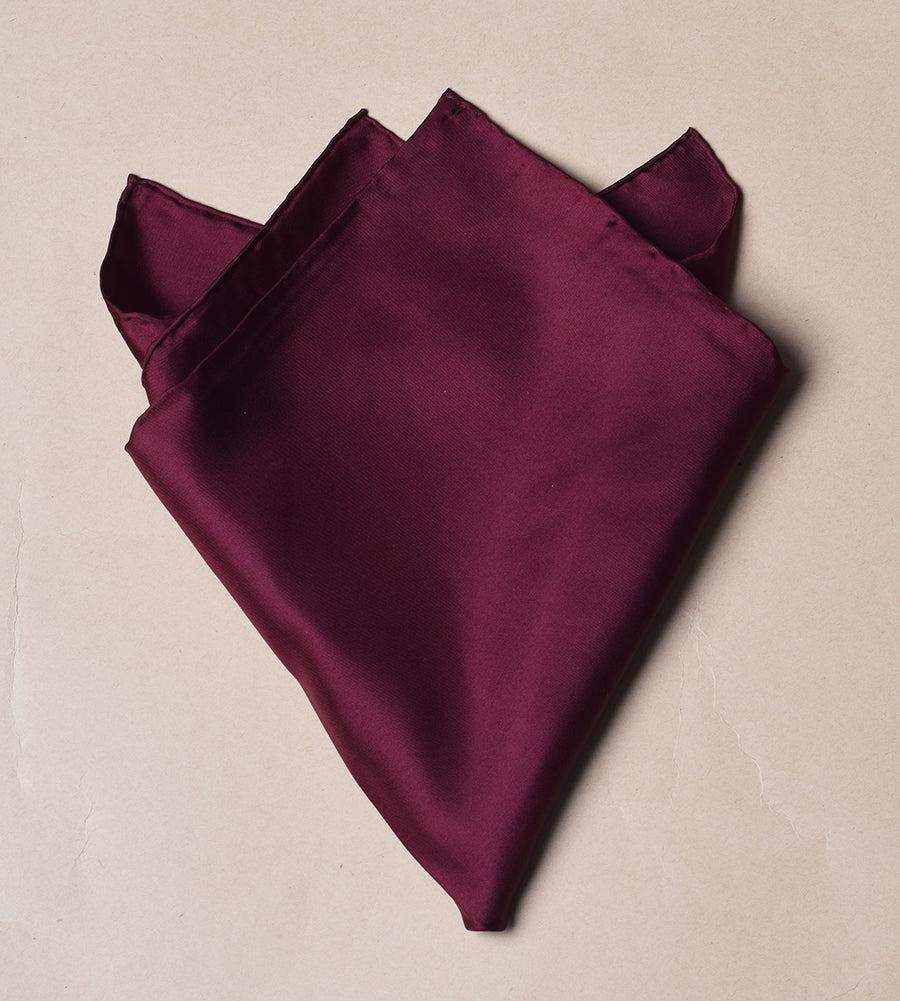 Plain Silk Handkerchiefs (HA98) - Wine