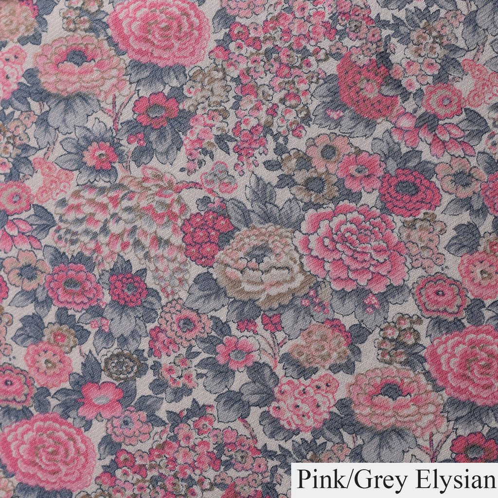 Vintage Liberty Print Ladies Dressing Gown (NW520) - Pink/Grey Elysian