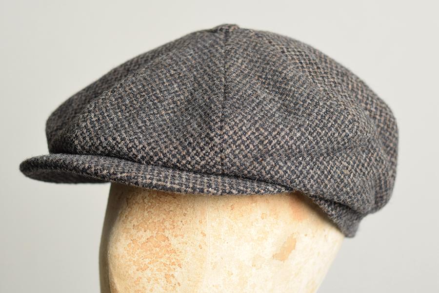 Standard Eight Piece Cap (HA137) - Mid Grey Tweed