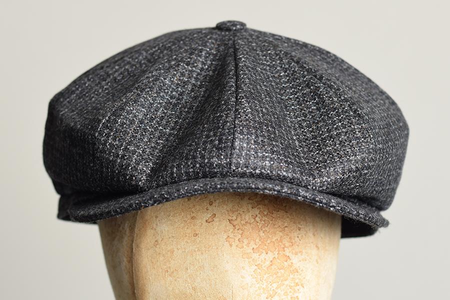 Standard Eight Piece Cap (HA137) - Grey / Brown Check
