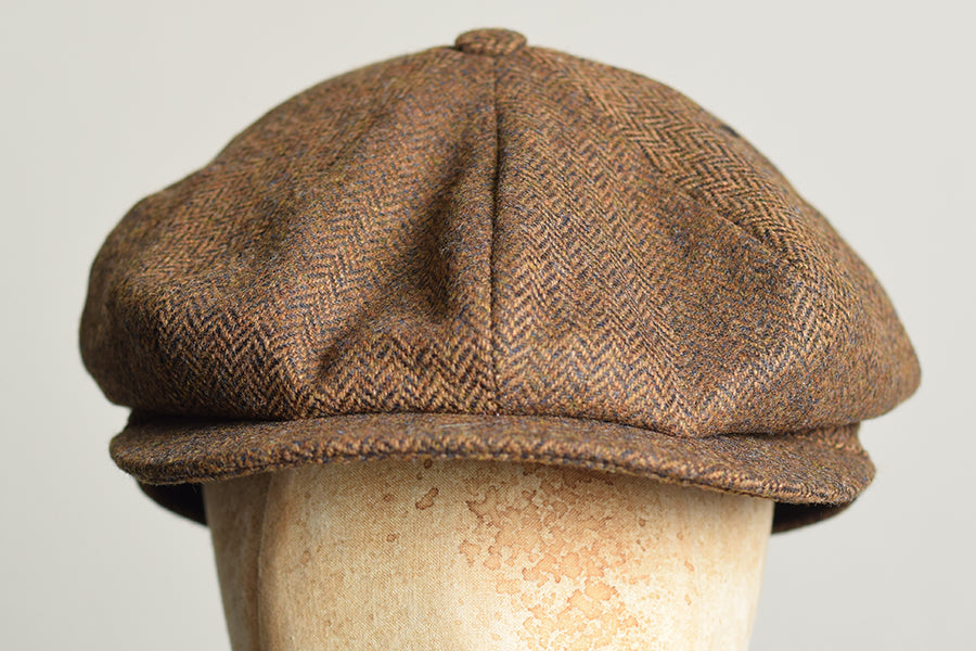 Standard Eight Piece Cap (HA137) - Russet Herringbone