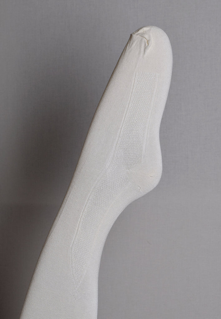 Clocked Silk Stockings (SO153) - Cream