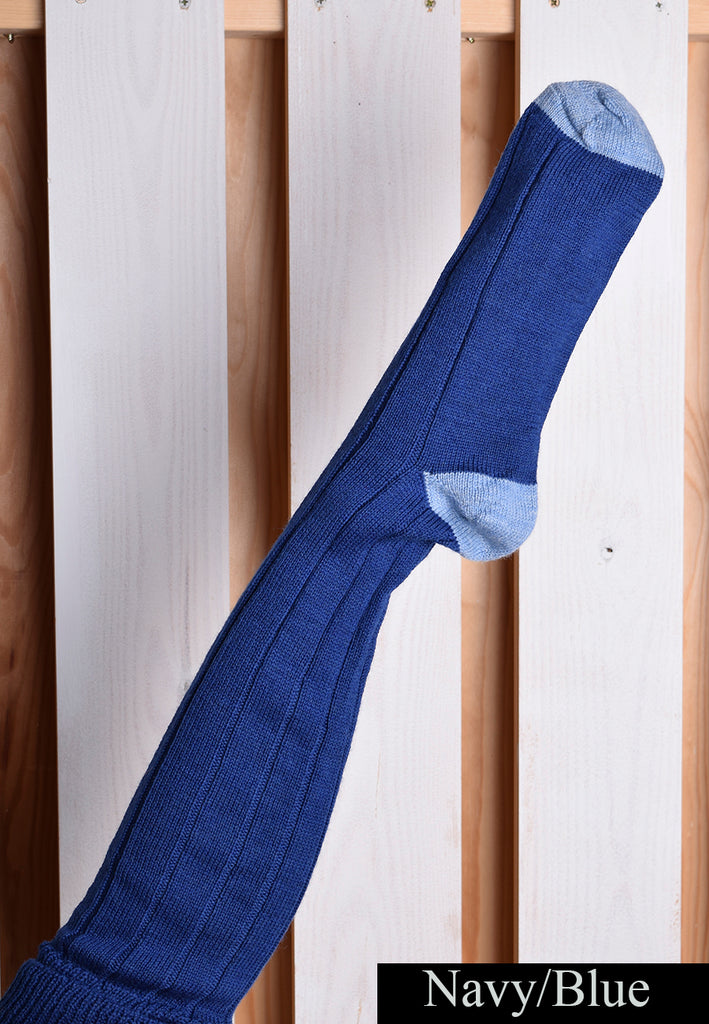 Wool Shooting Socks (SO121) - Navy/Blue