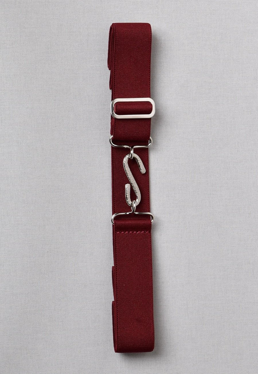 Elasticated Snake Belts (BR750) - Plain Wine