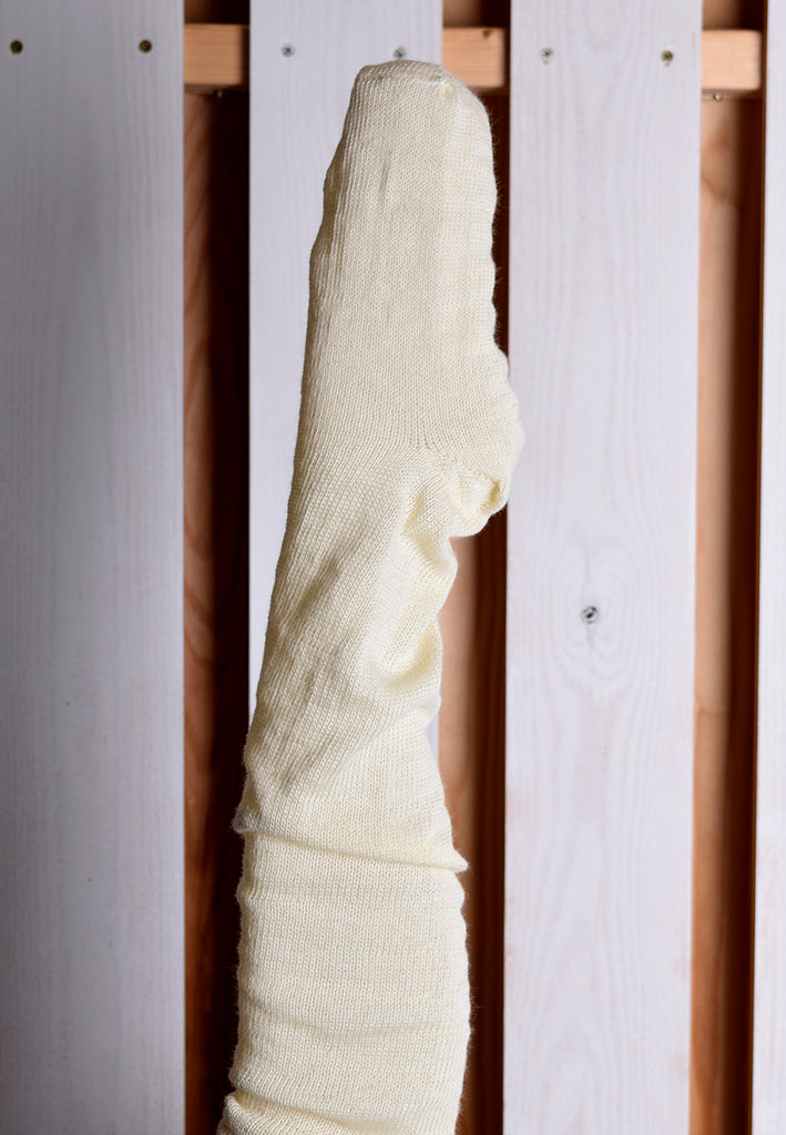 Wool Heavyweight Stockings (SO163) - Cream