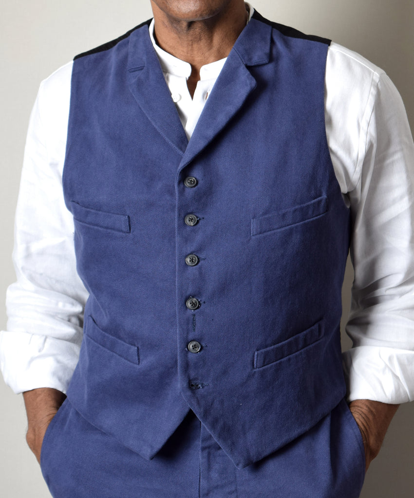 Washed Cotton Drill Work Waistcoat (WC100)
