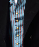 Limited Edition Turquoise/Wine Regency Stripe Waistcoat (WC1820U-TW)