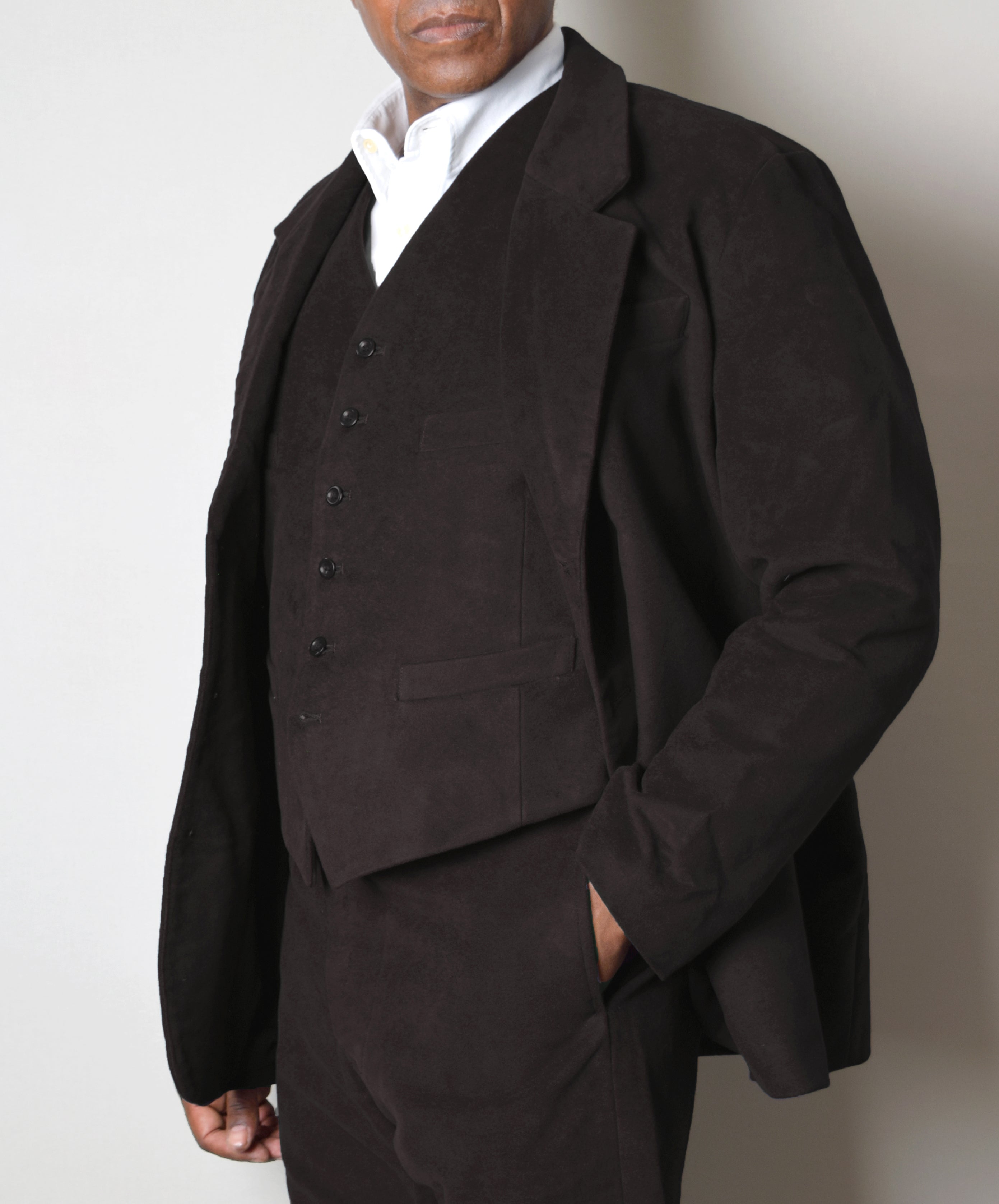 REDUCED Dark Brown Moleskin Informal Lined C20th Jacket (JA1920-DBBR ...