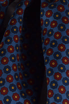 Printed Victorian Silk Bow Tie (CR562) - Blue Floral