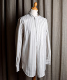 Beige Marl Stripe Grandad Shirt - Collarless (SH2122)