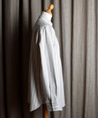 Beige Marl Stripe Grandad Shirt - Collarless (SH2122)