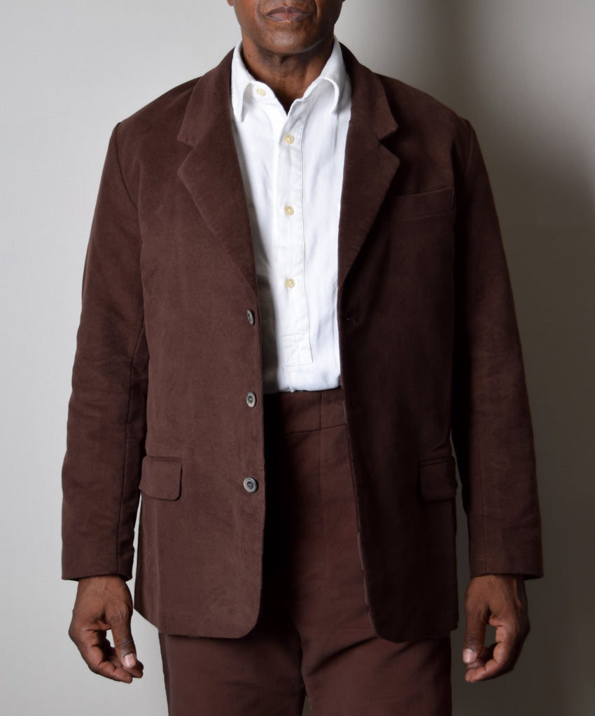 Chocolate Brown Moleskin Informal Lined C20th Jacket (JA1920-C)