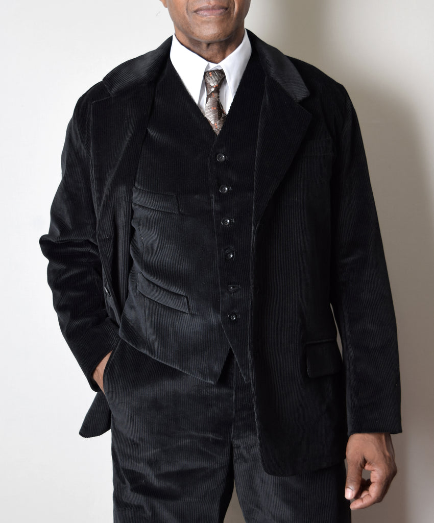 Black Corduroy Informal Lined C20th Jacket (JA1920-BC)