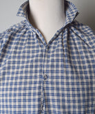 Blue Check Linen Cotton C18th Sailor's Shirt (SH120CB)
