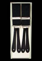 Plain Coloured Button-on Braces (BR700) - Black