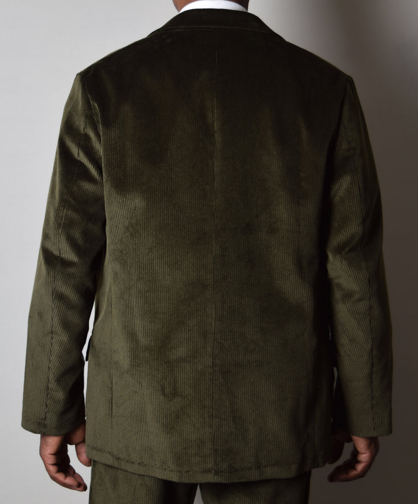 Bottle Green Corduroy Informal Lined C20th Jacket (JA1920-BG) - Back