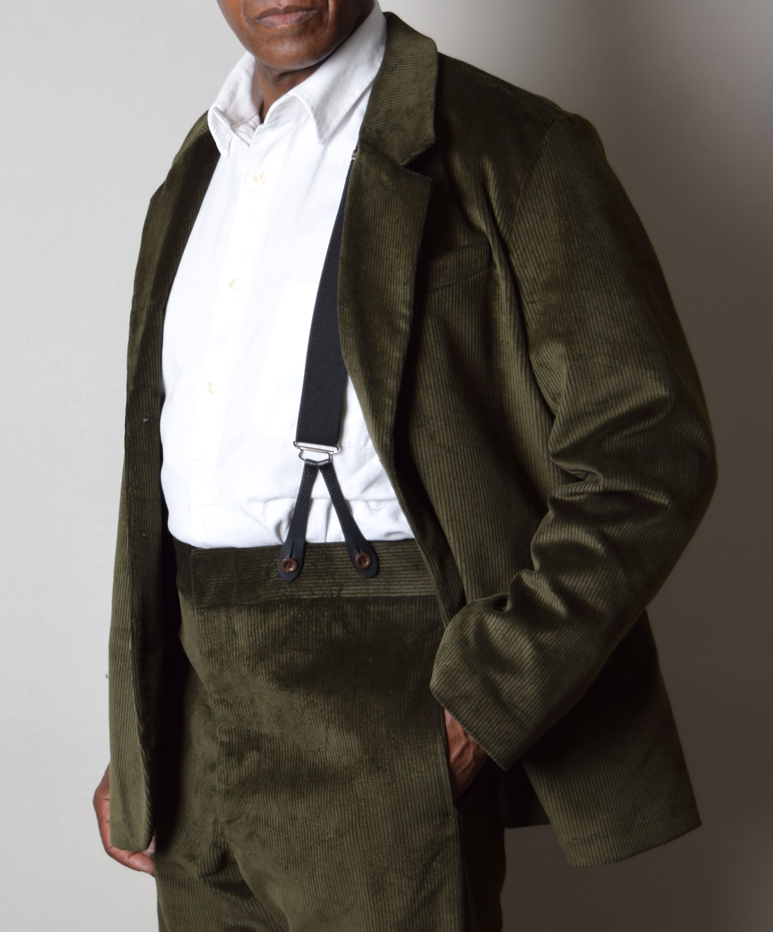 Bottle Green Corduroy Informal Lined C20th Jacket (JA1920-BG