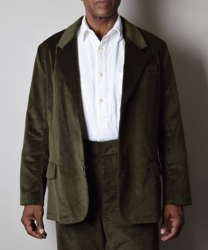 Bottle Green Corduroy Informal Lined C20th Jacket (JA1920-BG) - Front 2