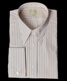 Replica Striped Fabric Spearpoint Collar Shirt | Permanent Stock (SH190R) - Colour 79 - Blue Broken Stripe