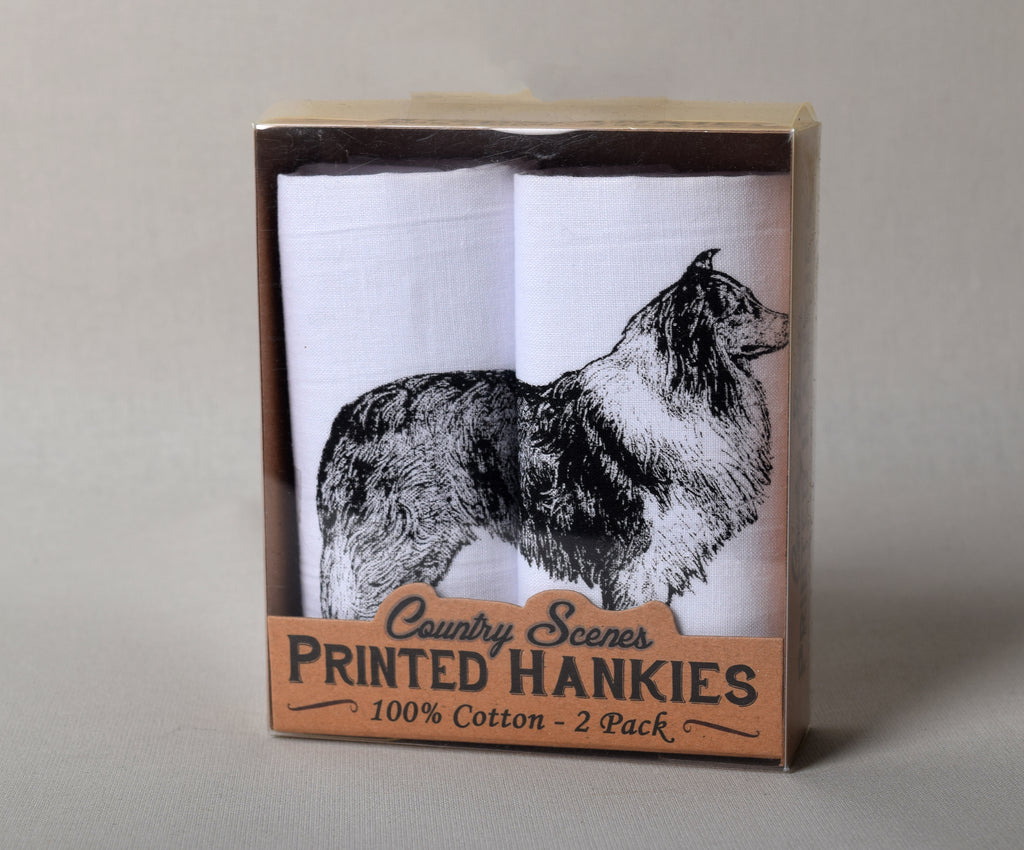 Vintage Printed Handkerchief (HA001) - Collie