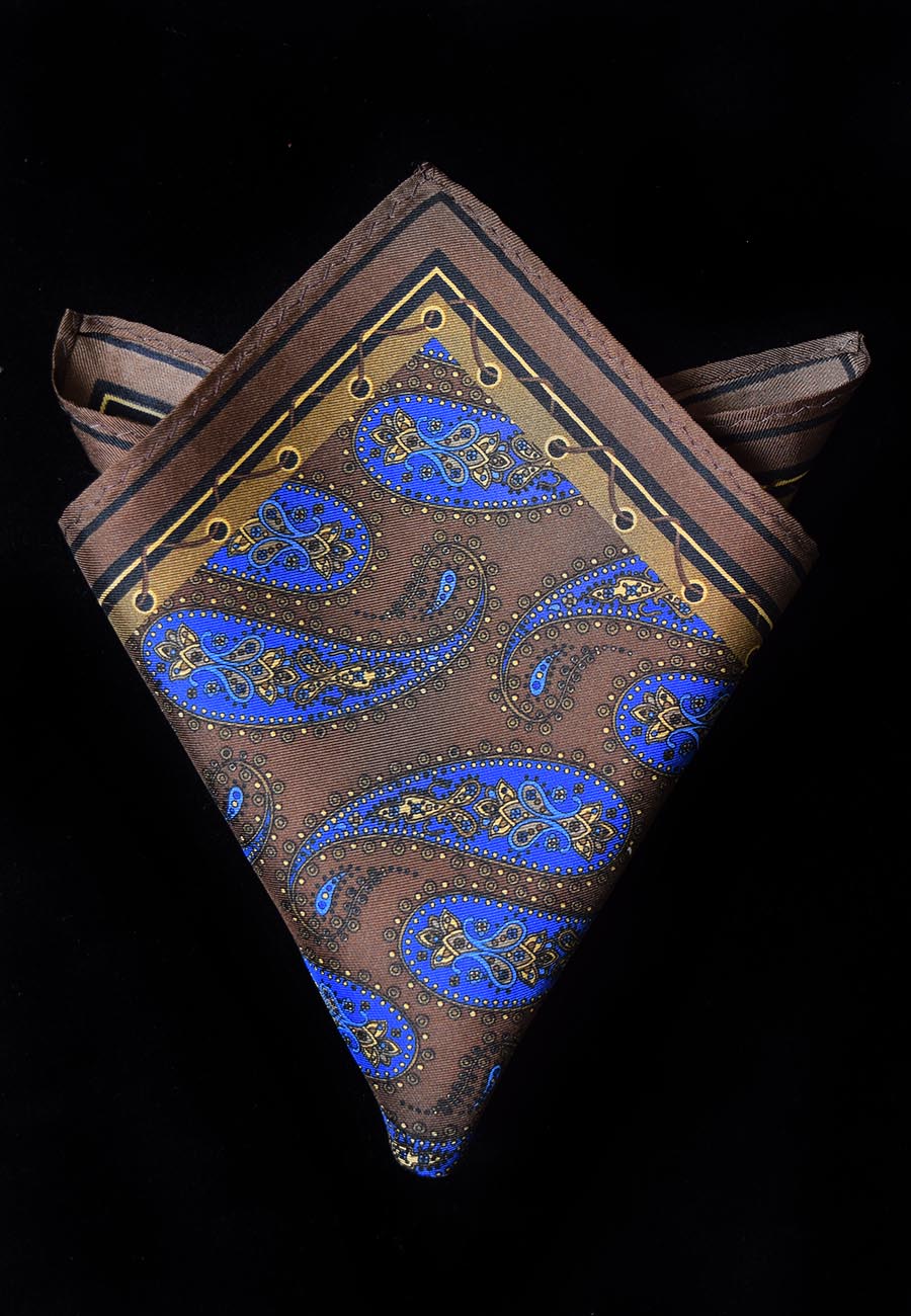 Brown / Blue Paisley