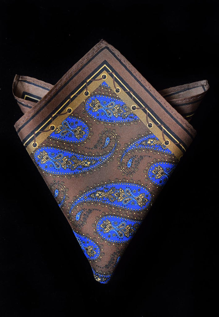 Brown / Blue Paisley