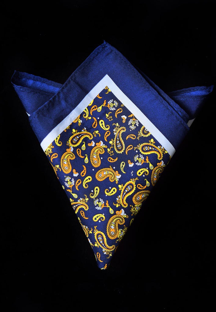 Blue / Gold Paisley